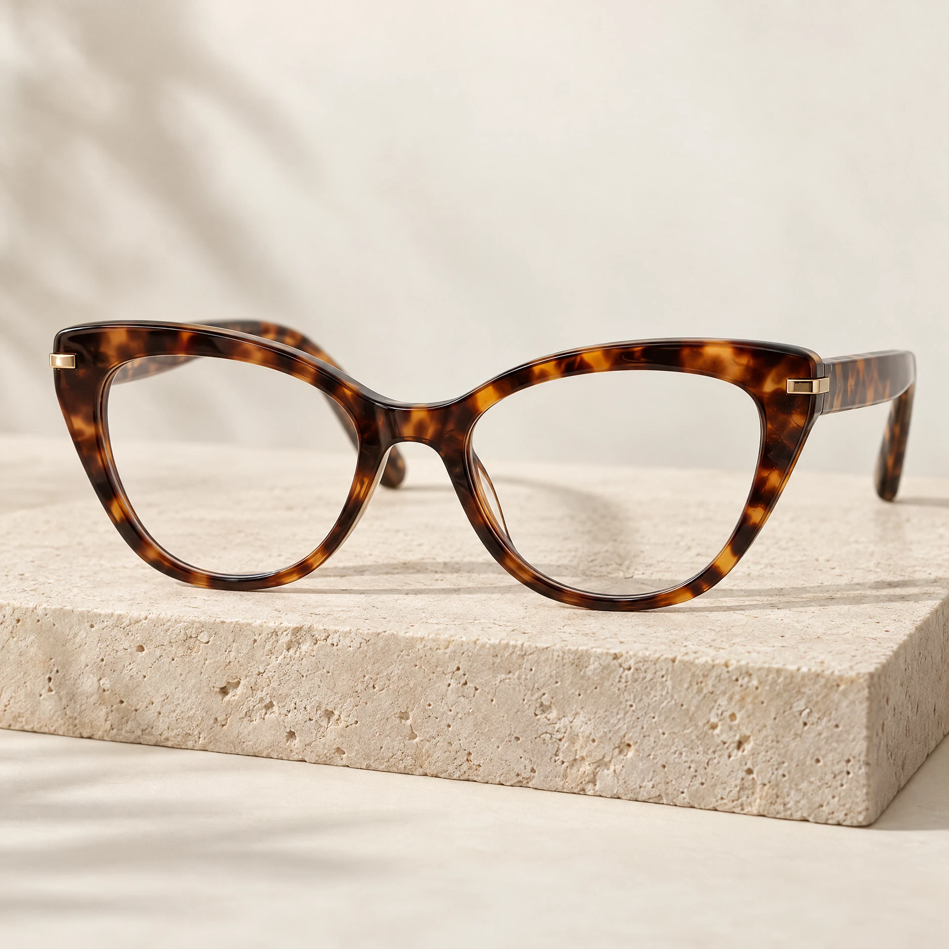 Frame Nara, kacamata acetate motif tortoiseshell bentuk cat-eye